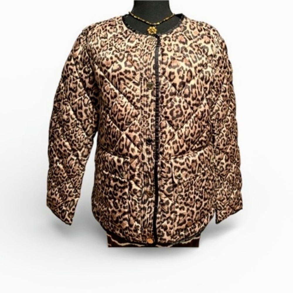 Michael Kors Animal Print Puffer Jacket